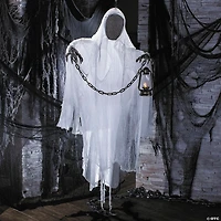 5 Ft. Hanging Faceless Ghost with Lantern & Chain Halloween Decoration