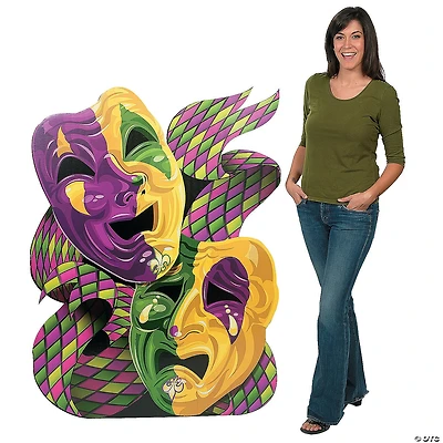 5 Ft. Mardi Gras Mask Cardboard Cutout Stand-Up