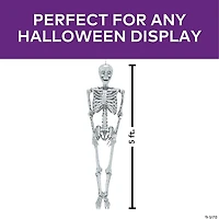 5 Ft. Posable Disco Skeleton Halloween Decoration