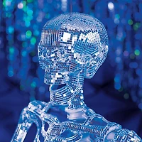 5 Ft. Posable Disco Skeleton Halloween Decoration