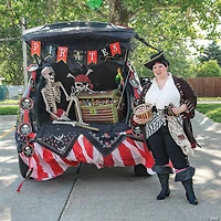 5 Ft. Posable Pirate Skeleton Halloween Decoration