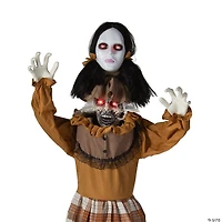 5 Ft. Standing Creepy Woman Plastic Pop-Up Halloween Decoration