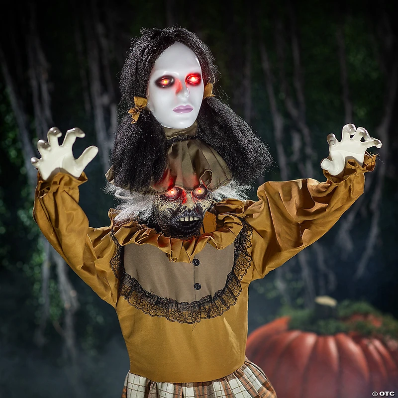 5 Ft. Standing Creepy Woman Plastic Pop-Up Halloween Decoration