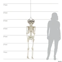 5 Ft. Two-Headed Life-Size Posable Skeleton Halloween Decoration