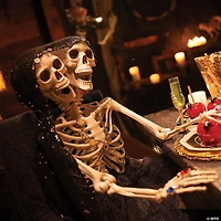 5 Ft. Two-Headed Life-Size Posable Skeleton Halloween Decoration