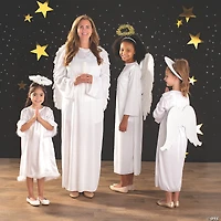 5" Gold Tinsel Nativity Angel Halos Plastic Headbands - 12 Pc.