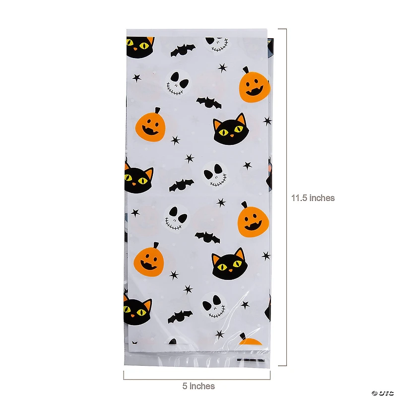 5" x 11 1/2" Halloween Character Cellophane Bags - 12 Pc.