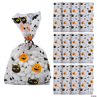 5" x 11 1/2" Halloween Character Cellophane Bags - 12 Pc.
