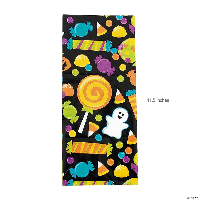 5" x 11 1/2" Halloween Ghost Cellophane Treat Bags - 12 Pc.