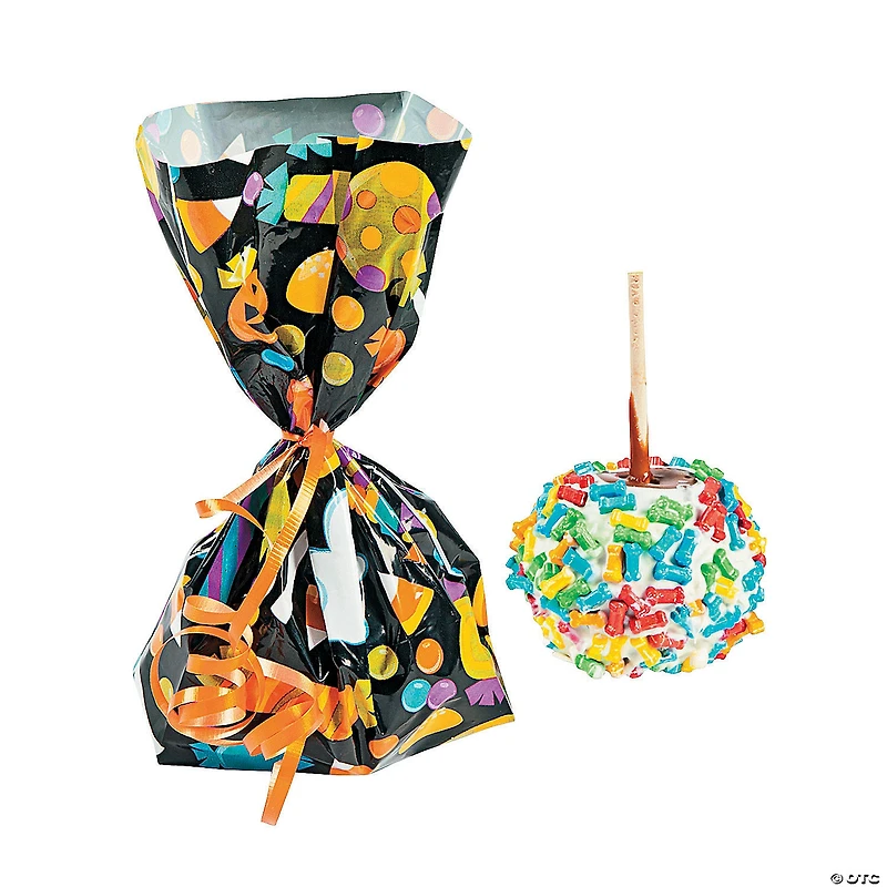 5" x 11 1/2" Halloween Ghost Cellophane Treat Bags - 12 Pc.