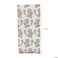 5" x 11" Candy Cane Cellophane Treat Bags - 12 Pc.