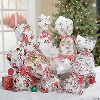 5" x 11" Candy Cane Cellophane Treat Bags - 12 Pc.