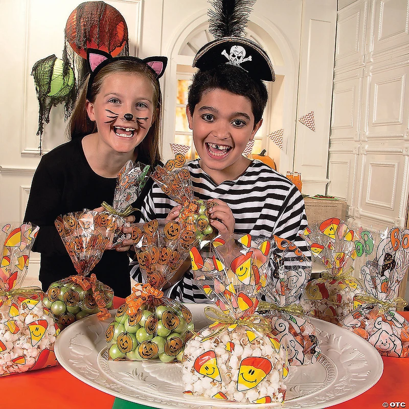 5" x 11" Spooky Halloween Cellophane Bag Assortment - 36 Pc.