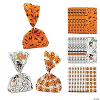 5" x 11" Spooky Halloween Cellophane Bag Assortment - 36 Pc.