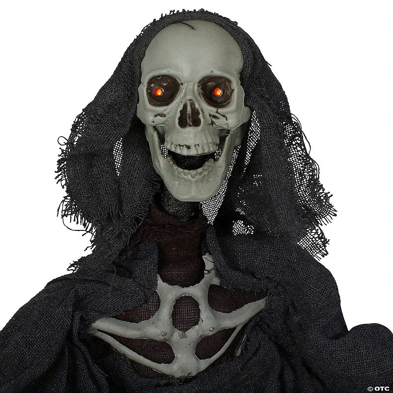 50" Animated Hanging Winged Grim Reaper with LED Eyes Halloween Decoration