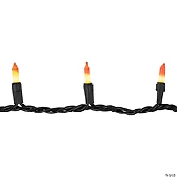 50-Count Yellow and Orange Candy Corn Mini Halloween Light Set  Black Wire