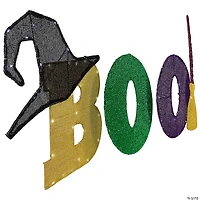 50" LED Lighted Tinsel 'Boo' Outdoor Halloween Decoration