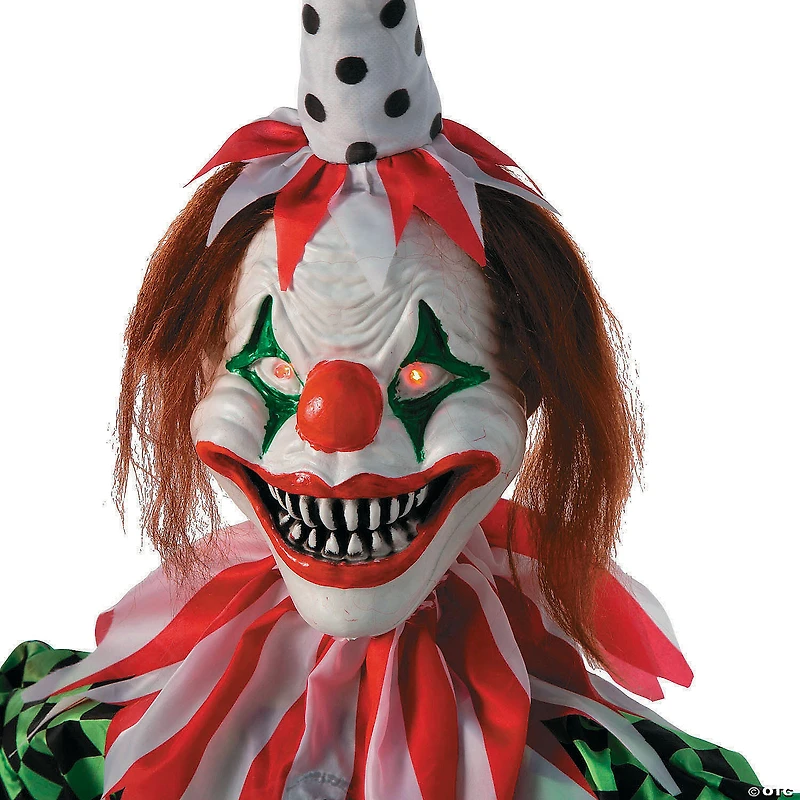 51 1/2" Animated Standing Clown with Polka Dot Balloon Halloween Decoration