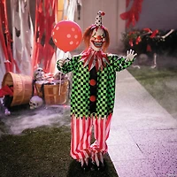 51 1/2" Animated Standing Clown with Polka Dot Balloon Halloween Decoration