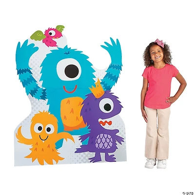 54" Cute Monster Cardboard Cutout Stand-Up