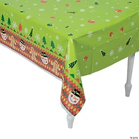 54" x 108" Ugly Sweater Plastic Tablecloth