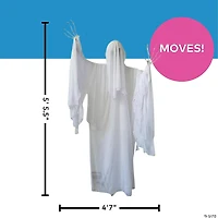 55" x 65 1/2" Standing Animated Skeleton Ghost Halloween Decoration