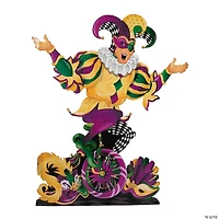 56" Mardi Gras Jester Cardboard Cutout Stand-Up