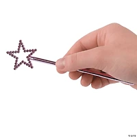 6 1/2" Mini Blue, Silver, Purple & Hot Pink Plastic Star Wands - 24 Pc.