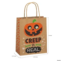 6-1/2" x 9" Medium Halloween Character Print Paper Gift Bags - 12 Pc.