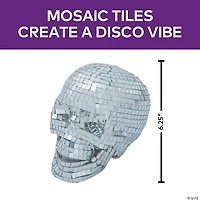 6 1/4" Disco Mosaic Skull Halloween Decoration
