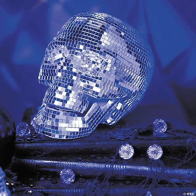 6 1/4" Disco Mosaic Skull Halloween Decoration