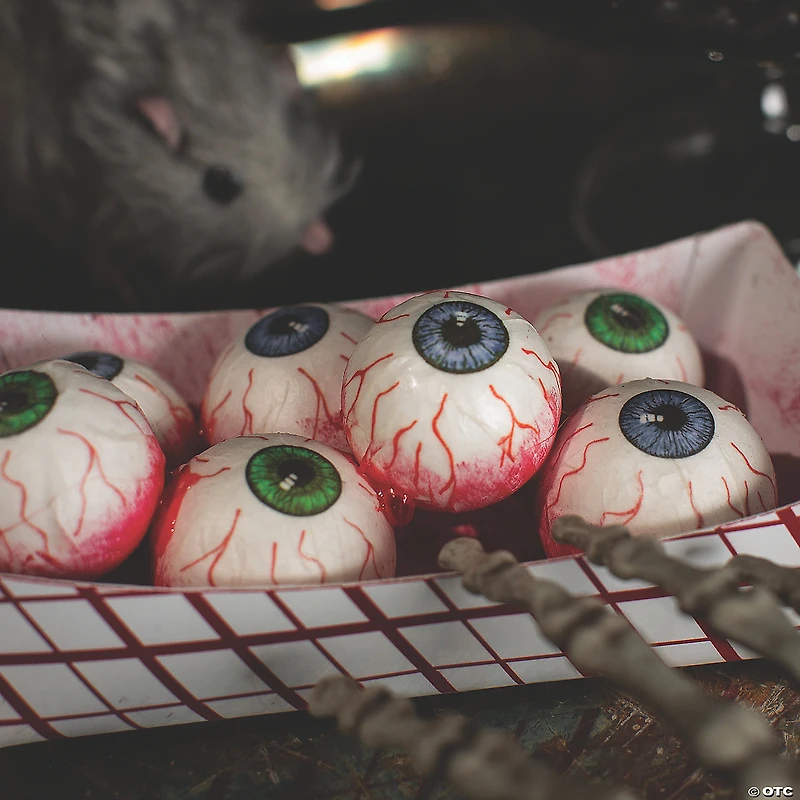 6 1/4" x 2 1/2" Food Tray of Eyeballs Plastic Halloween Decoration