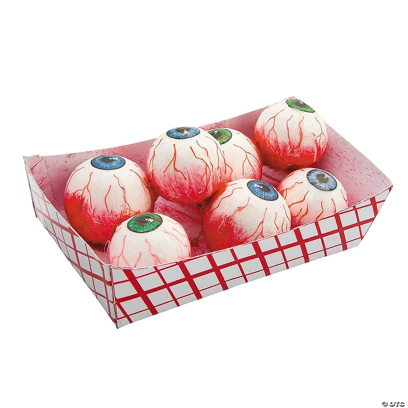 6 1/4" x 2 1/2" Food Tray of Eyeballs Plastic Halloween Decoration