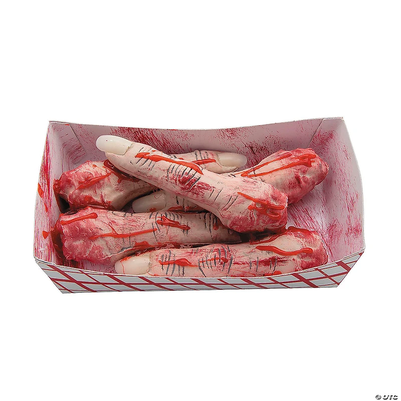 6 1/4" x 2 1/2" Food Tray of Fingers Plastic Halloween Decoration