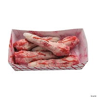 6 1/4" x 2 1/2" Food Tray of Fingers Plastic Halloween Decoration
