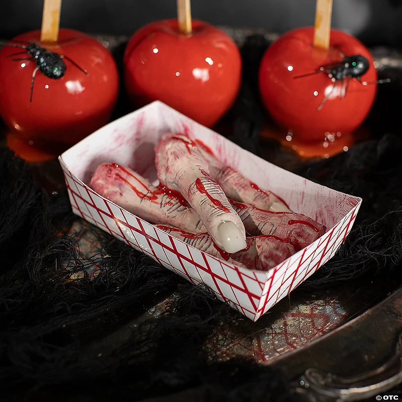 6 1/4" x 2 1/2" Food Tray of Fingers Plastic Halloween Decoration
