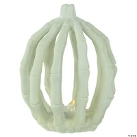 6.25" LED Lighted Skeleton Pumpkin Halloween Decoration - Battery Operated