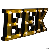6.5" LED Lighted Gold EEK Halloween Marquee Sign