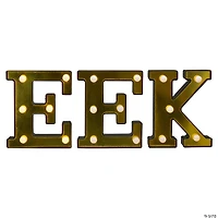 6.5" LED Lighted Gold EEK Halloween Marquee Sign