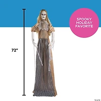 6' Animated Zombie Bride Halloween Decoration