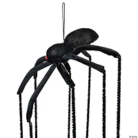 6' Black Long Legged Spider Halloween Decoration