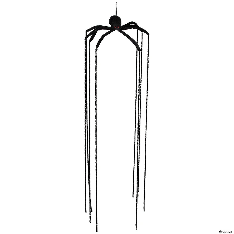 6' Black Long Legged Spider Halloween Decoration