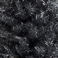 6' Charcoal Brown Iridescent Slim Artificial Tinsel Halloween Tree  Unlit