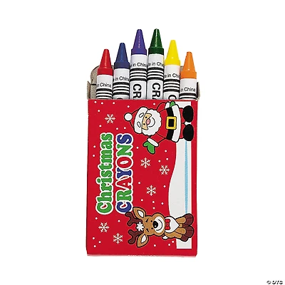 6-Color Holiday Crayons - 24 Boxes