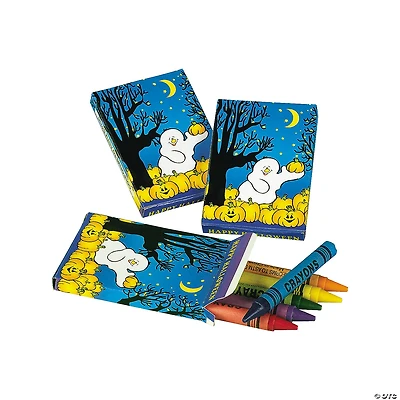 6-Color Pumpkin Patch Halloween Crayons - 24 Boxes
