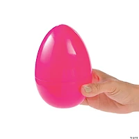 6" Fillable Plastic Bright Easter Eggs - 12 Pc.