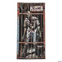 6 Ft. 6 3/4" Zombie in a Locked Cage Door Curtain Halloween Decoration