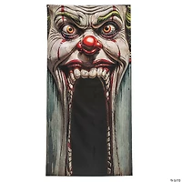 6 Ft. 8 3/4" Carnival Clown Face Entryway Door Curtain Halloween Decoration