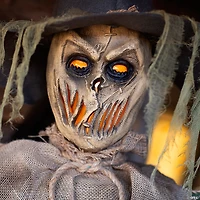 6 Ft. Animated Inferno Scarecrow Halloween Decoration