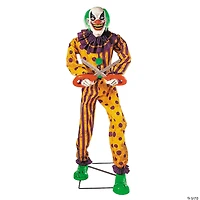 6 Ft. Animated Light-Up Yellow & Black Snippers the Clown Halloween Decoration